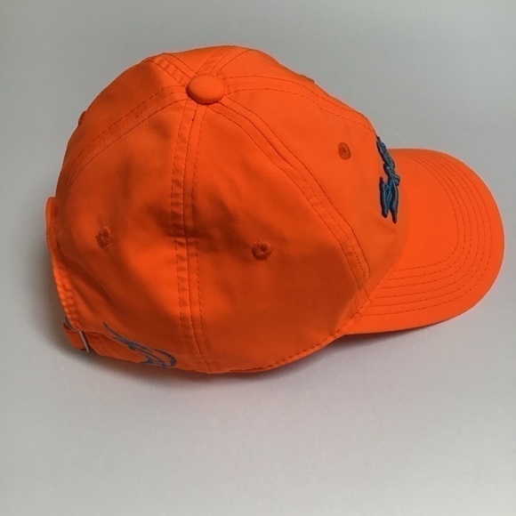 Salt Life Neon Orange YOUTH Hat Cap Aqua Embroidery Adjustable Slide Strap Beach - Picture 10 of 14